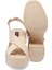 Kahve Vegan-Tekstil Kadın Sandalet - K24Y1Sn67404-T3Q Kahve 4