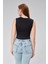 Siyah Sıfır Kol Kare Yaka Dekolteli Çıtçıtlı Bodysuit 5