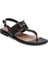 Siyah Deri Kadın Sandalet - K24Y1SN67409-A23 Siyah 1