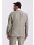 Haki Slim Fit Kırlangıç Yaka Çift Yırtmaçlı %100 Keten Spor Takım Elbise 4