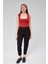 Kırmızı Sıfır Kol Kare Yaka Dekolteli Çıtçıtlı Bodysuit 2