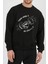 Spor Gym Baskılı Siyah Kadın Erkek Pamuklu Sweatshirt Cu36 2