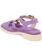 Lila Hakiki Deri Kadın Sandalet - K24Y1SN67156-S1T 2