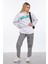 Wellness Baskılı Sweatshirt - Kar Melanj 5