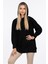 Basic Kapüşonlu Sweatshirt - Siyah 1