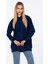 Basic Kapüşonlu Sweatshirt - Lacivert 1
