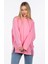 Reglan Kol Yırtmaçlı Sweatshirt - Pembe 1