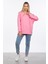 Reglan Kol Yırtmaçlı Sweatshirt - Pembe 2