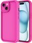 Apple iPhone 14 Kılıf Kamera Korumalı Zore Ananas Kapak-Pembe Koyu 1