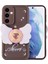 Galaxy A55 Kılıf Kamera Korumalı Figür Tasarımlı Zore Kapya Kapak-Koyu Kahve 1
