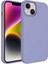 Apple iPhone 14 Plus Uyumlu Sıvı Teknolojili Silinebilir Sert Zore Kivi Kapak-Lavendery Gray 1