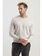 Bej Slim Fit Bisiklet Yaka Triko Kazak 2