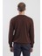 Kahve Slim Fit Bisiklet Yaka Triko Kazak 4