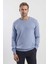 Mavi Slim Fit Bisiklet Yaka Triko Kazak 1