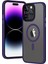Apple iPhone 14 Pro Max Kılıf Wireless Şarj Özellikli Zore Hibrit Magsafe Kapak-Mor 1