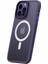 Apple iPhone 14 Pro Max Kılıf Wireless Şarj Özellikli Zore Hibrit Magsafe Kapak-Mor 3