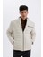 Slim Fit Dar Kesim Dik Yaka Fermuarlı Cepli Suni Deri Ceket Mont X4014AZ24WN 1