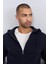 3569 Kapüşonlu 3 Iplik Şardonlu Lacivert Sweatshirt 3