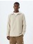 5WAM70035MK 057 Bej Erkek Pamuk Jersey Sweatshırt 3
