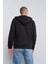 3569 Kapüşonlu 3 Iplik Şardonlu Siyah Sweatshirt 4