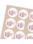 Sticker Kuşe 4x4 cm 48 Adet Thank You Kalp 5