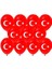 50 Adet Türk Bayraklı Kırmızı Balon 1