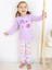 Baskılı Kız Çocuk Pijama Takımı 3 Ay-3 Yaş 4