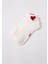 Kalp Detaylı Beyaz Patik Çorap 1912797-21649 1