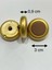 Kaban Kürk Manto Düğmesi / Italyan Düğme 6 Lı Set / Mat Gold Kapiçino 3 cm /M010 2