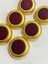Kaban Kürk Manto Düğmesi / Italyan Düğme 6 Lı Set / Mat Gold Patlıcan Moru 3 cm /M010 3