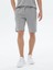 Gri Düz Örme Jogging Fit Casual Bermuda 2