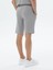 Gri Düz Örme Jogging Fit Casual Bermuda 5