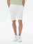 Ekru Düz Örme Jogging Fit Casual Bermuda 2