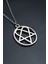 Heartagram Gümüş Kaplama Unisex Düz Zincir Kolye kod 755 1