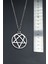 Heartagram Gümüş Kaplama Unisex Düz Zincir Kolye kod 755 4