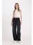 Baggy Fit Yüksek Bel Geniş Kalıp Cepli Uzun Jean Pantolon D5526AX24WN 2