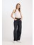 Baggy Fit Yüksek Bel Geniş Kalıp Cepli Uzun Jean Pantolon D5526AX24WN 3