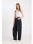 Baggy Fit Yüksek Bel Geniş Kalıp Cepli Uzun Jean Pantolon D5526AX24WN 4