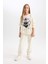 Kız Çocuk Wednesday Oversize Geniş Kalıp Bisiklet Yaka Sweatshirt D6064A824WN 2