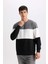 Regular Fit Bisiklet Yaka Jakarlı Sweatshirt D5393AX24AU 4
