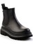 Siyah Deri Kadın Bot & Bootie K02040313003 2