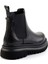 Siyah Deri Kadın Bot & Bootie K02040313003 3
