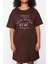 Yeni Rahat Günlük Süprem Örme Bisiklet Yaka Kısa Kol T-Shirt Elbise Mini Boy Büyük Beden Elbise 1