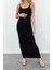 Yeni Regular Casual Günlük Sandy Örme Dik Yaka Kolsuz Kol Basic Maxi Boy Elbise 2