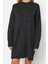 Yeni Oversize Casual Günlük Çift Plaka Triko Bisiklet Yaka Uzun Kol Shift Mini Boy Elbise 1