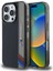 Apple iPhone 16 Pro Uyumlu Kılıf Bmw Lisanslı M Logolu Üç Renk Çizgili Motorsport Vertical Stripe Siyah 1