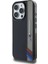 Apple iPhone 16 Pro Uyumlu Kılıf Bmw Lisanslı M Logolu Üç Renk Çizgili Motorsport Vertical Stripe Siyah 2