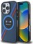 Apple iPhone 16 Pro Max Kılıf Bmw Lisanslı Magsafe Özellik M Logo Üç Renk Çizgi Motorsport Circle Lacivert 1