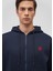Logolu Kapüşonlu Fermuarlı Lacivert Sweatshirt066979-70490 4