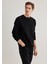 Uzun Kollu Dokulu Siyah Basic Tişört 0610106-900 2